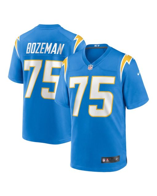 Bradley Bozeman 75 Los Angeles Chargers Team Game Men Jersey – Powder Blue