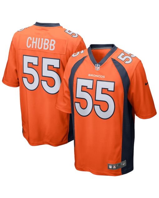 Bradley Chubb 55 Denver Broncos Men Game Jersey – Orange