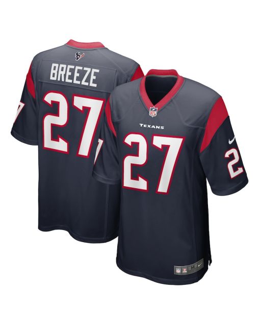 Brady Breeze 27 Houston Texans Game Men Jersey – Navy