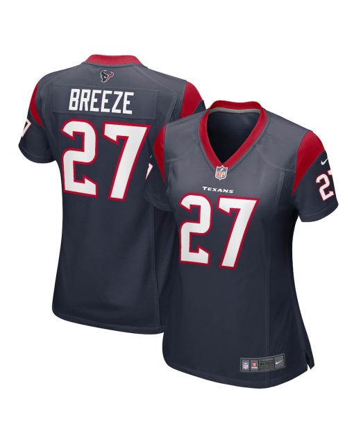 Brady Breeze 27 Houston Texans Women Game Jersey – Navy