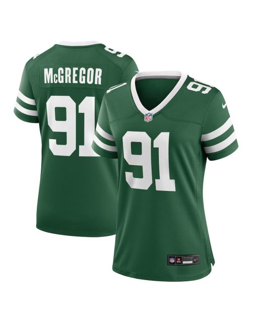 Braiden McGregor 91 New York Jets Women’s Team Game Jersey – Legacy Green