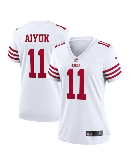 Brandon Aiyuk 11 San Francisco 49ers Women Retired Game Jersey – White
