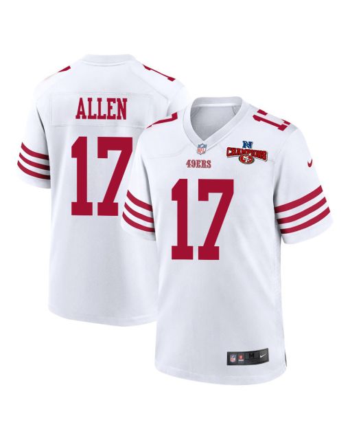 Brandon Allen 17 San Francisco 49ers NFC Champions Patch Game Men Jersey – White
