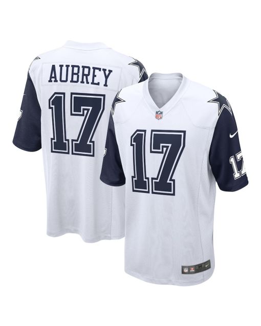 Brandon Aubrey 17 Dallas Cowboys Team Game Men Jersey – White