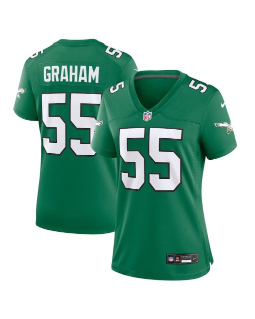 Brandon Graham 55 Philadelphia Eagles Women’s Alternate Game Jersey – Kelly Green