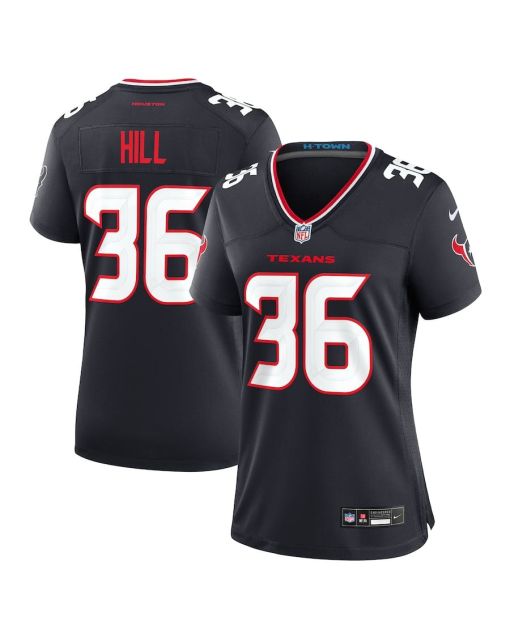 Brandon Hill 36 Houston Texans Women’s Team Game Jersey – Navy