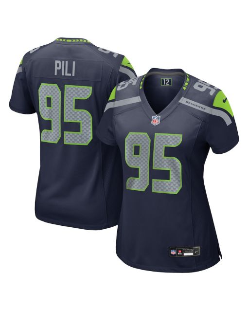 Brandon Pili 95 Seattle Seahawks Women’s Game Jersey – College Navy