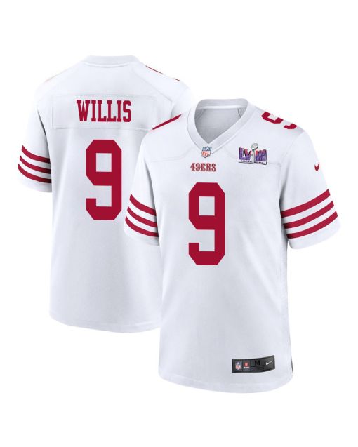 Brayden Willis 9 San Francisco 49ers Super Bowl LVIII Patch Game Men Jersey – White