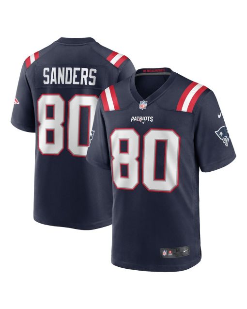 Braylon Sanders 80 New England Patriots Game Men Jersey – Navy