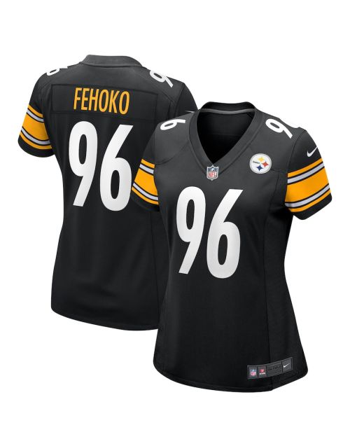 Breiden Fehoko 96 Pittsburgh Steelers Women’s Game Jersey – Black