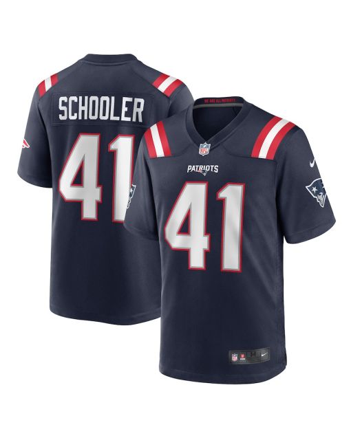Brenden Schooler 41 New England Patriots Game Men Jersey – Navy