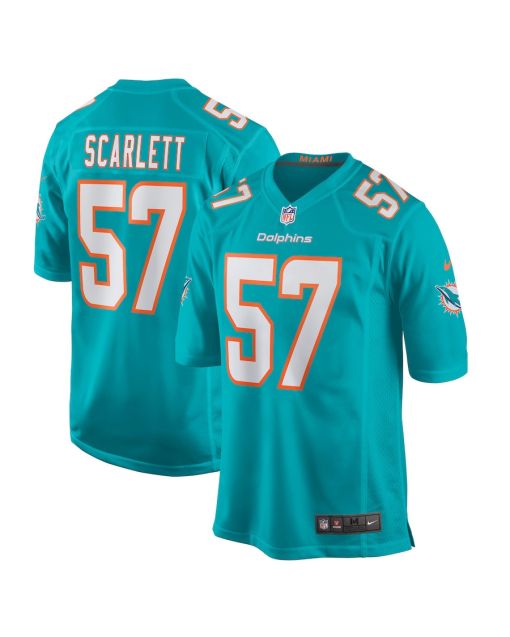 Brennan Scarlett 57 Miami Dolphins Men Game Jersey – Aqua