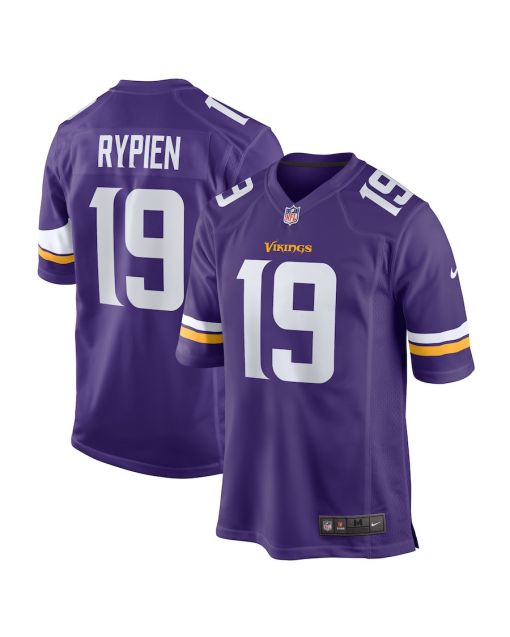 Brett Rypien 19 Minnesota Vikings Game Men Jersey – Purple