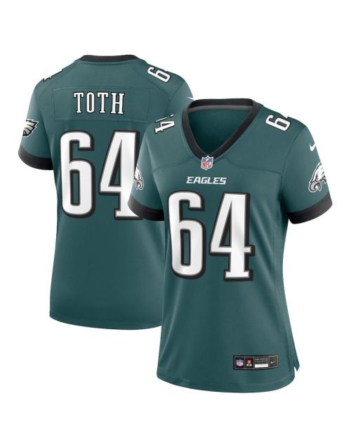 Brett Toth 64 Philadelphia Eagles Women Game Jersey – Midnight Green