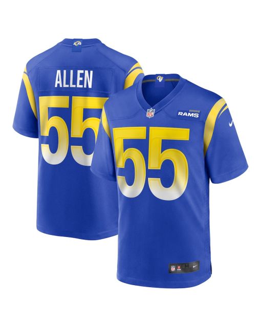 Brian Allen 55 Los Angeles Rams Men Game Jersey – Royal