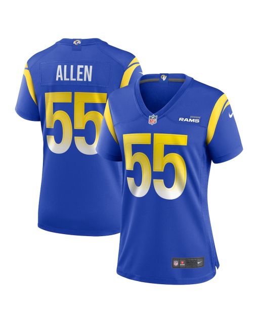 Brian Allen 55 Los Angeles Rams Women Game Jersey – Royal