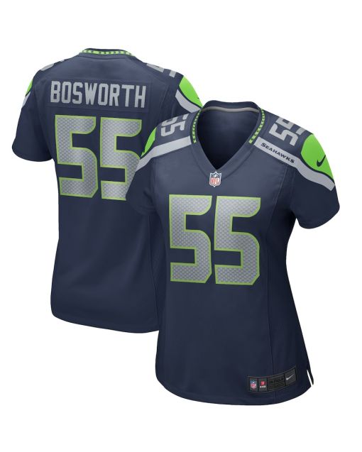 Brian Bosworth 55 Seattle Seahawks Women Game Retired Jersey – College Navy