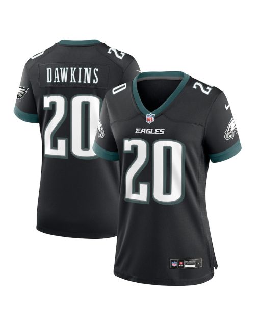 Brian Dawkins 20 Philadelphia Eagles Alternate Game Women Jersey – Black