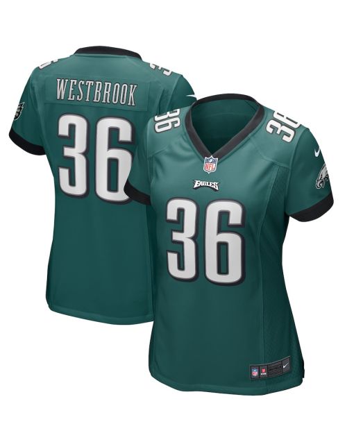 Brian Westbrook 36 Philadelphia Eagles Women Game Retired Jersey – Midnight Green