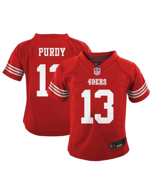 Brock Purdy 13 San Francisco 49ers Game YOUTH Jersey – Scarlet