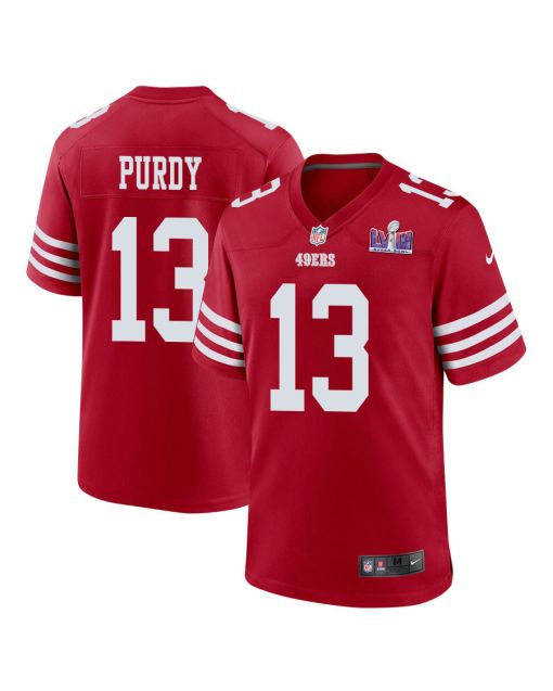 Brock Purdy 13 San Francisco 49ers Super Bowl LVIII Patch Game Men Jersey – Scarlet