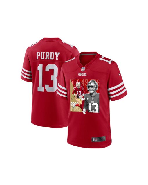 Brock Purdy 13 San Francisco 49ers The Son of Steel Game YOUTH Jersey – Scarlet