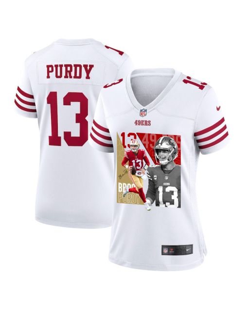 Brock Purdy 13 San Francisco 49ers The Son of Steel Women Game Jersey – White