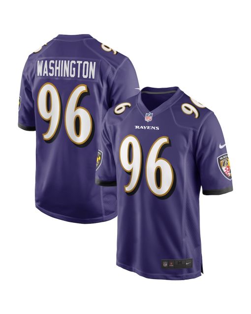 Broderick Washington 96 Baltimore Ravens Men Game Jersey – Purple