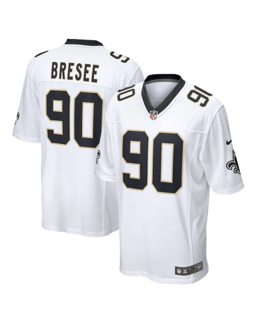 Bryan Bresee 90 New Orleans Saints Game Jersey – Men, White