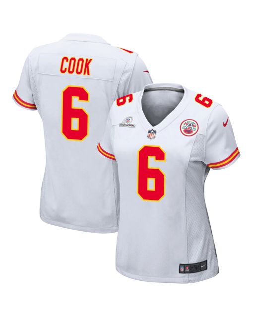 Bryan Cook 6 Kansas City Chiefs Super Bowl LVIII Patch Game Women Jersey – White
