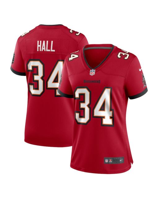 Bryce Hall 34 Tampa Bay Buccaneers Women Team Game Jersey – Red