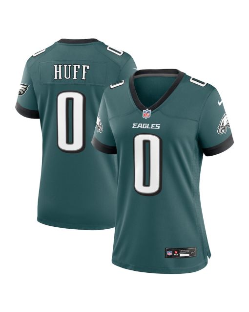 Bryce Huff 0 Philadelphia Eagles Game Women Jersey – Midnight Green