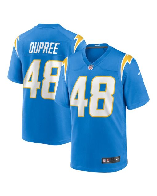 Bud Dupree 48 Los Angeles Chargers Team Game Men Jersey – Powder Blue