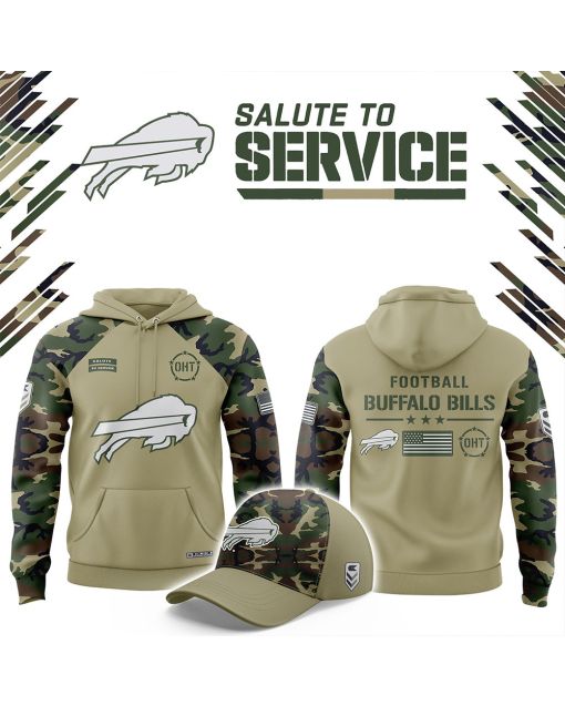 Buffalo Bills 2025 Salute to Service Club Fleece Edition Hoodie Football Themed Gifts Allolune