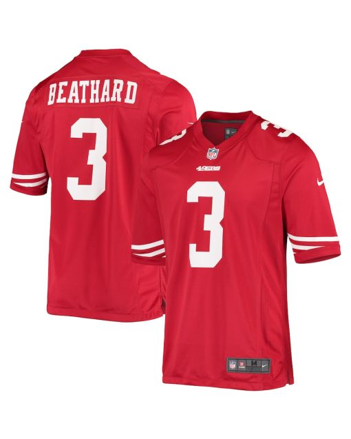 C.J. Beathard 3 San Francisco 49ers Men Game Jersey – Scarlet