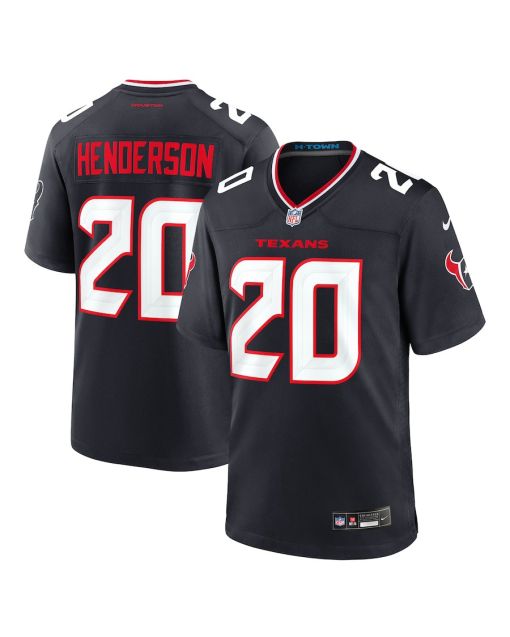 C.J. Henderson 20 Houston Texans Team Game Men Jersey – Navy