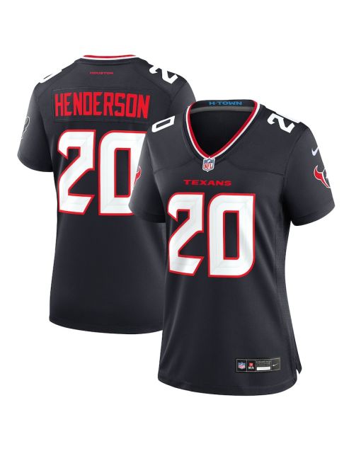C.J. Henderson 20 Houston Texans Women Team Game Jersey – Navy