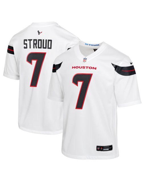 C.J. Stroud 7 Houston Texans Youth Game Jersey – White