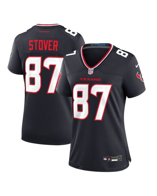 Cade Stover 87 Houston Texans Women Team Game Jersey – Navy