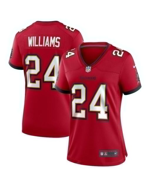 Cadillac Williams 24 Tampa Bay Buccaneers Women Game Retired Jersey – Red