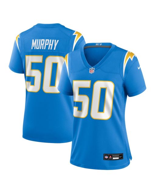 Caleb Murphy 50 Los Angeles Chargers Women’s Game Jersey – Powder Blue