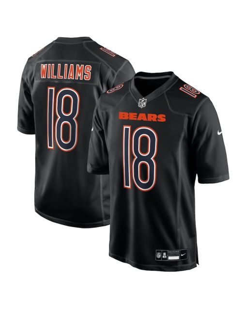Caleb Williams 18 Chicago Bears Fashion Men Jersey – Carbon Black