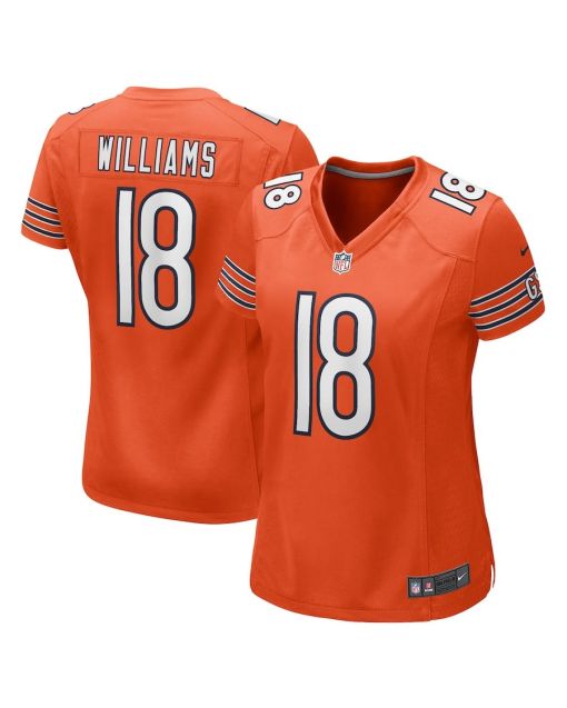 Caleb Williams 18 Chicago Bears Women Alternate Game Jersey – Orange