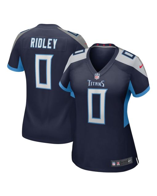 Calvin Ridley 0 Tennessee Titans Game Women Jersey – Navy