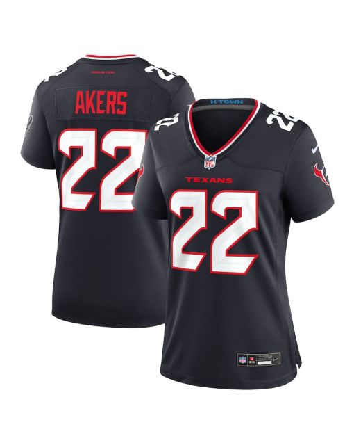 Cam Akers 22 Houston Texans Women’s Team Game Jersey – Navy