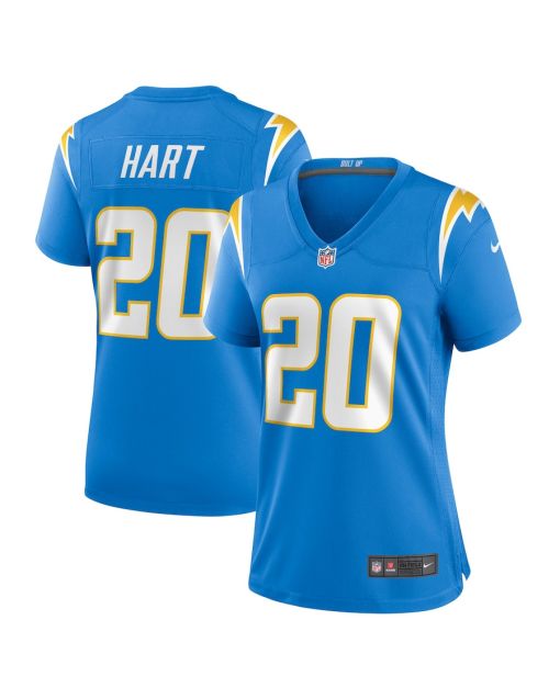 Cam Hart 20 Los Angeles Chargers Women’s Game Jersey – Powder Blue
