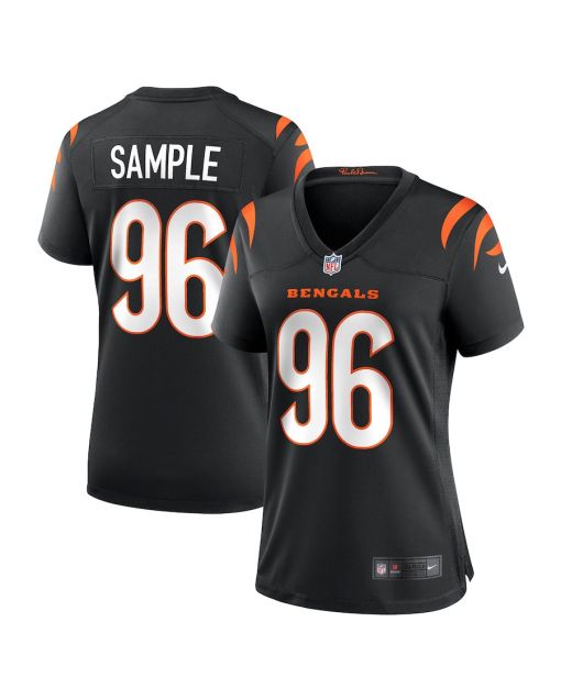 Cam Sample 96 Cincinnati Bengals Women Game Jersey – Black