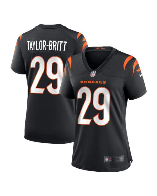 Cam Taylor-Britt 29 Cincinnati Bengals Women Game Jersey – Black
