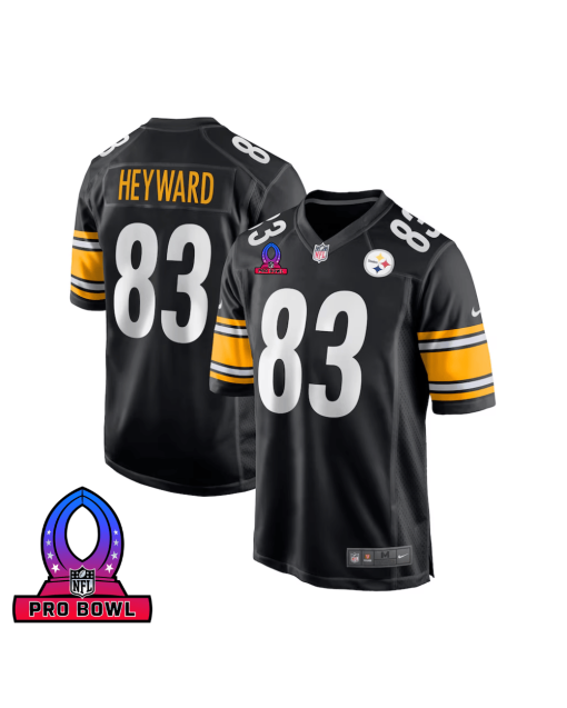 Cameron Heyward 83 Pittsburgh Steelers 2025 Pro Bowl Patch Game Men Jersey – Black