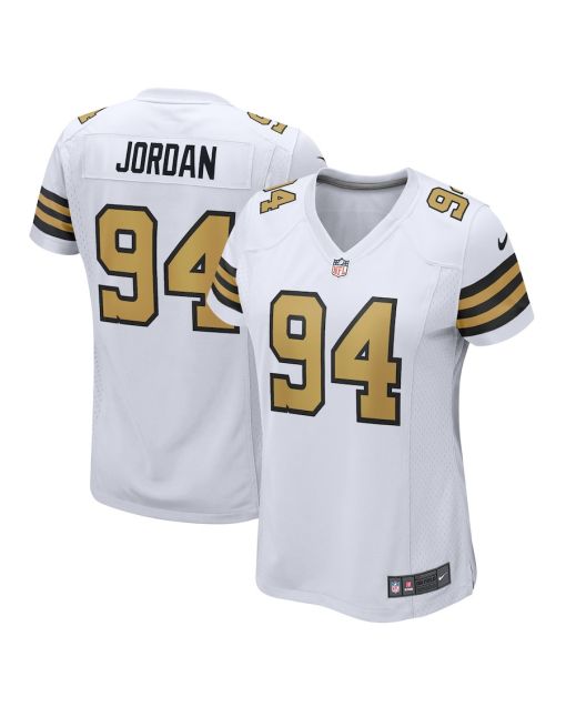 Cameron Jordan 94 New Orleans Saints Women Alternate Game Jersey – White